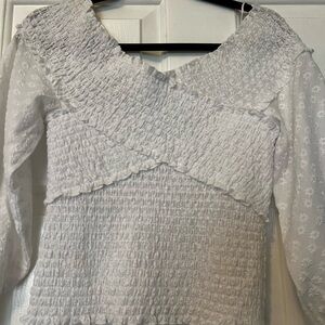 BB Dakota White Textured Top